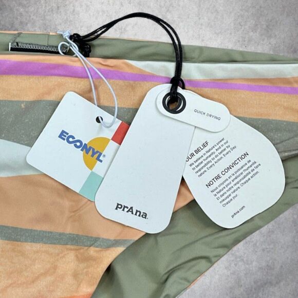 prAna Bikini Bottom Womens Size L Cheeky Low Rise Reversible Beach Swimwear NEW - Picture 12 of 13